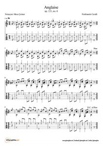 Carulli - Anglaise - Nota ve Tab