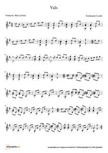 Carulli - Vals - Klasik Gitar Nota