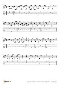 Carulli - Vals - Klasik Gitar Nota ve Tab