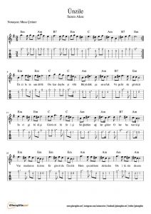 Ünzile - Nota - Tab